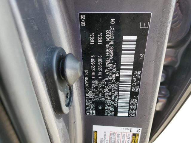 JTJSARBZ1M2180702 - 2021 LEXUS NX 300 BASE Մոխրագույն լուսանկար 13