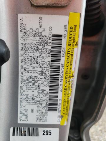 3TMJU62N99M082194 - 2009 TOYOTA TACOMA DOUBLE CAB PRERUNNER SILVER photo 13