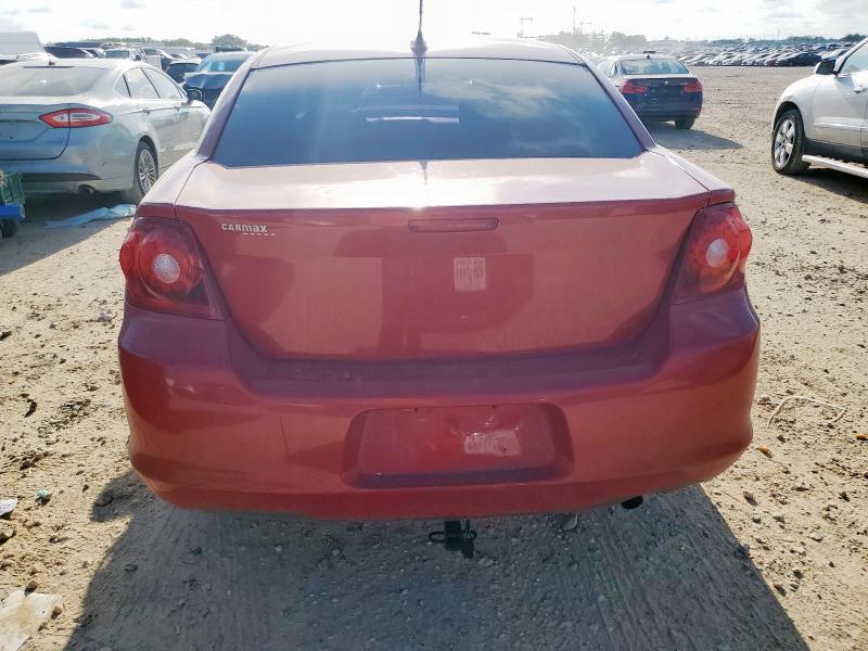 1C3CDZAB0DN689380 - 2013 DODGE AVENGER SE წითელი ფოტო 6