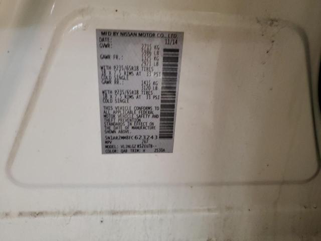 5N1AR2MM8FC623243 - 2015 NISSAN PATHFINDER S Սպիտակ լուսանկար 13