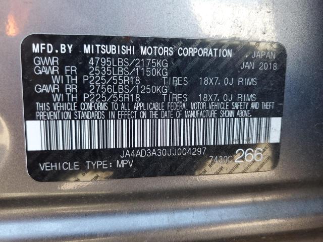 JA4AD3A30JJ004297 - 2018 MITSUBISHI OUTLANDER SE Boz foto 13