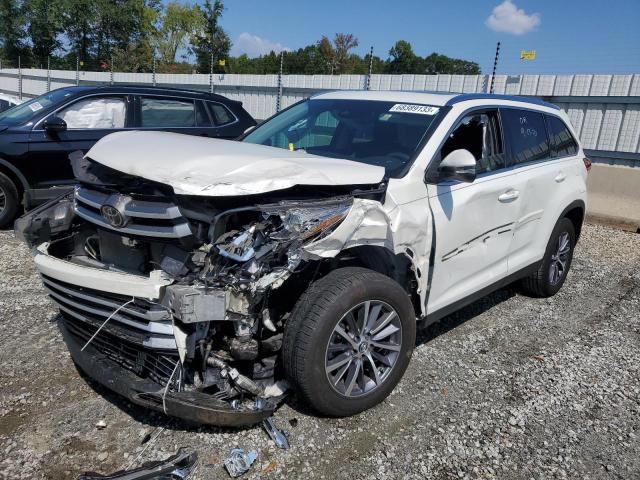 5TDKZRFH3KS562023 - 2019 TOYOTA HIGHLANDER SE WHITE photo 1