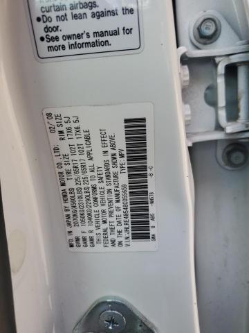 JHLRE48548C055659 - 2008 HONDA CR-V EX WHITE photo 13
