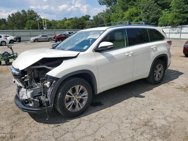 5TDKKRFH3FS042477 - 2015 TOYOTA HIGHLANDER XLE WHITE photo 1