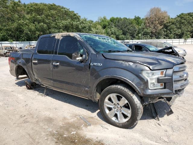 1FTEW1EF1GFA12396 - 2016 FORD F150 SUPERCREW GRAY photo 4