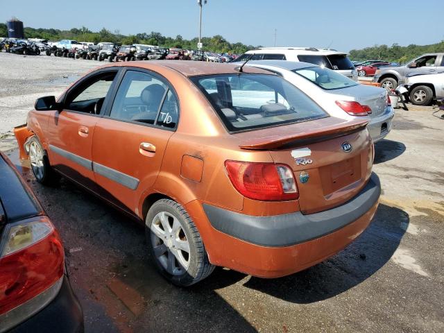 KNADE123376253740 - 2007 KIA RIO BASE ORANGE photo 2