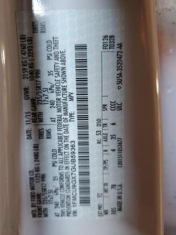 1FMCU9GX7GUB59363 - 2016 FORD ESCAPE SE WHITE photo 13