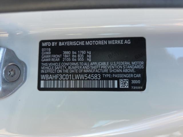 WBAHF3C01LWW54583 - 2020 BMW Z4 SDRIVE30I WHITE photo 10
