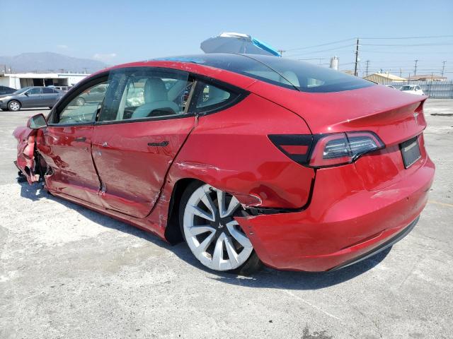5YJ3E1EB8NF110348 - 2022 TESLA MODEL 3 红色 照片 2