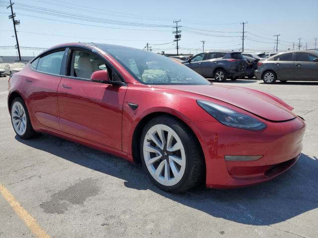 5YJ3E1EB8NF110348 - 2022 TESLA MODEL 3 红色 照片 4