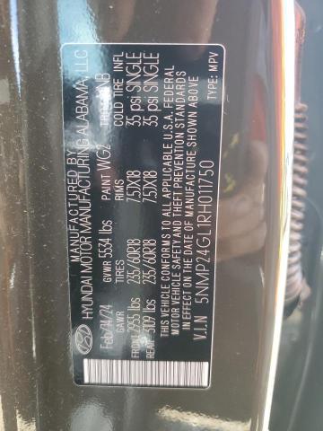5NMP24GL1RH011750 - 2024 HYUNDAI SANTA FE SEL GREEN photo 13
