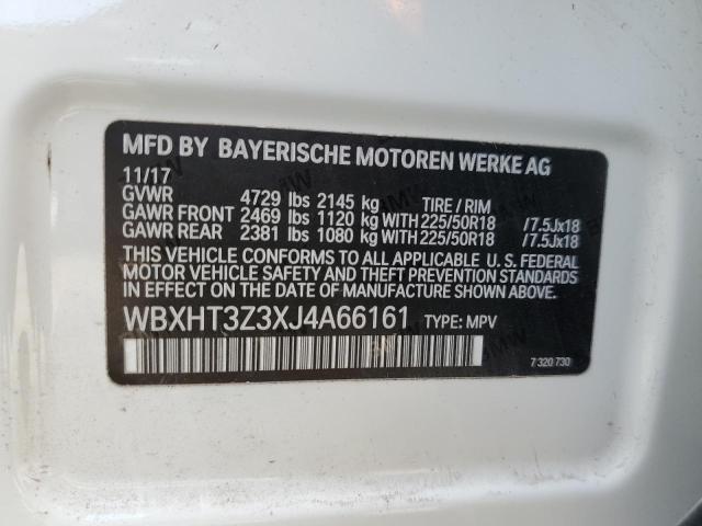 WBXHT3Z3XJ4A66161 - 2018 BMW X1 XDRIVE28I WHITE photo 12