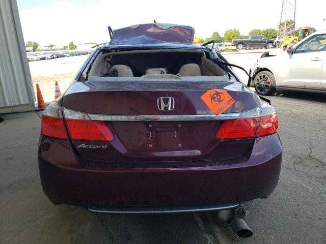 1HGCR2F31DA061584 - 2013 HONDA ACCORD LX MAROON photo 6