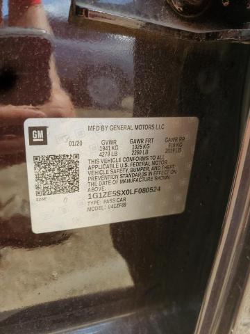 1G1ZE5SX0LF080524 - 2020 CHEVROLET MALIBU PREMIER PURPLE photo 12