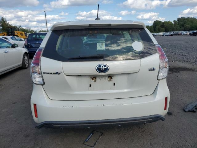 JTDZN3EU4FJ020714 - 2015 TOYOTA PRIUS V WHITE photo 6