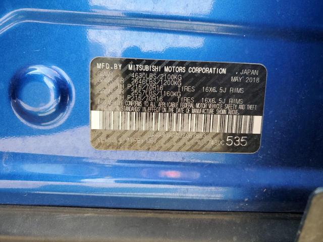 JA4AS3AA0JZ067583 - 2018 MITSUBISHI ECLIPSE CR ES BLUE photo 14