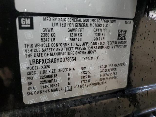 LRBFXCSA6HD078654 - 2017 BUICK ENVISION PREFERRED Qara foto 13