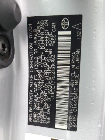 JTKDE177850009864 - 2005 TOYOTA SCION TC ვერცხლისფერი ფოტო 12