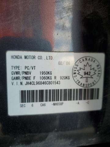 JH4CL96846C801543 - 2006 ACURA TSX GRAY photo 12