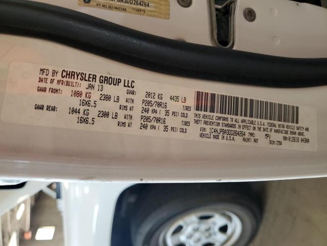 1C4NJPBA3DD264264 - 2013 JEEP PATRIOT SPORT Ақ фото 13