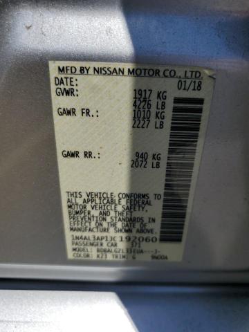 1N4AL3AP1JC192060 - 2018 NISSAN ALTIMA 2.5 SILVER photo 12