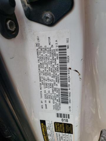 5TETX62N48Z509380 - 2008 TOYOTA TACOMA PRERUNNER ACCESS CAB WHITE photo 12