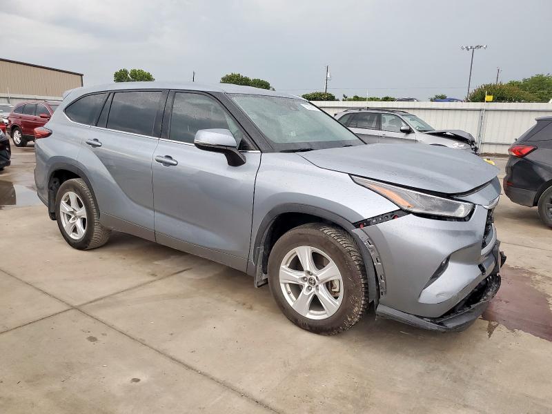 5TDZZRAH0MS054424 - 2021 TOYOTA HIGHLANDER L BLUE photo 4