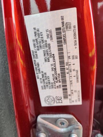 5LMCJ2D98JUL22404 - 2018 LINCOLN MKC SELECT წითელი ფოტო 13