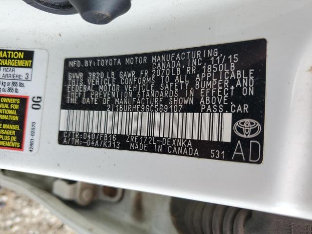 2T1BURHE9GC569107 - 2016 TOYOTA COROLLA L 白色 照片 13