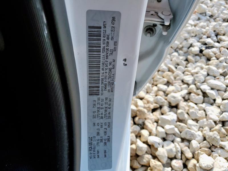 1C6SRFLT5KN725405 - 2019 RAM 1500 REBEL თეთრი ფოტო 12