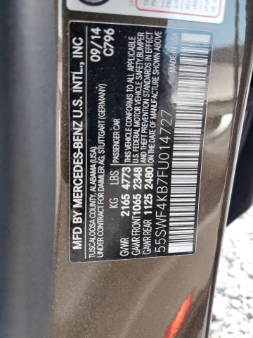 55SWF4KB7FU014727 - 2015 MERCEDES-BENZ C 300 4MATIC BROWN photo 13