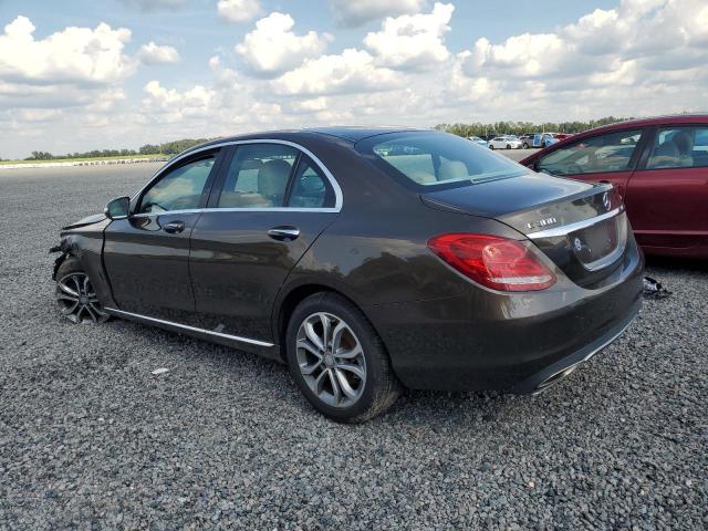 55SWF4KB7FU014727 - 2015 MERCEDES-BENZ C 300 4MATIC BROWN photo 2