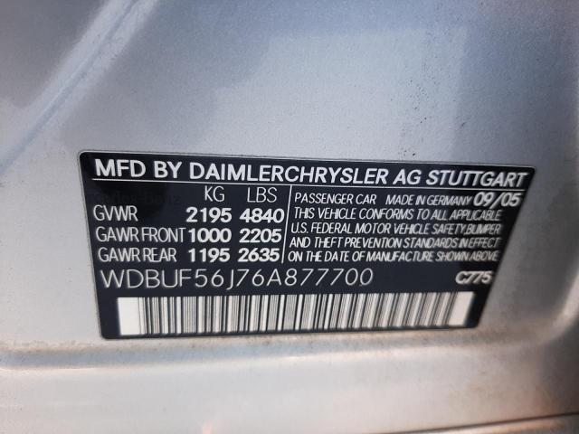 WDBUF56J76A877700 - 2006 MERCEDES-BENZ E350 350 SILVER photo 12