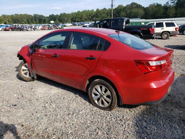 KNADN4A33G6663229 - 2016 KIA RIO EX RED photo 2