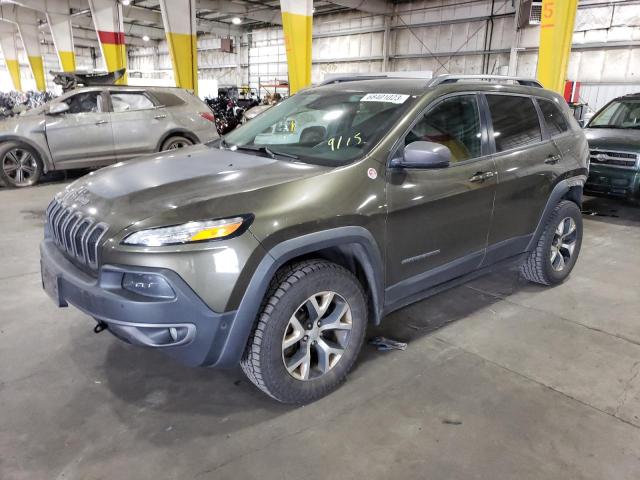 1C4PJMBSXFW790432 - 2015 JEEP CHEROKEE TRAILHAWK GREEN photo 1