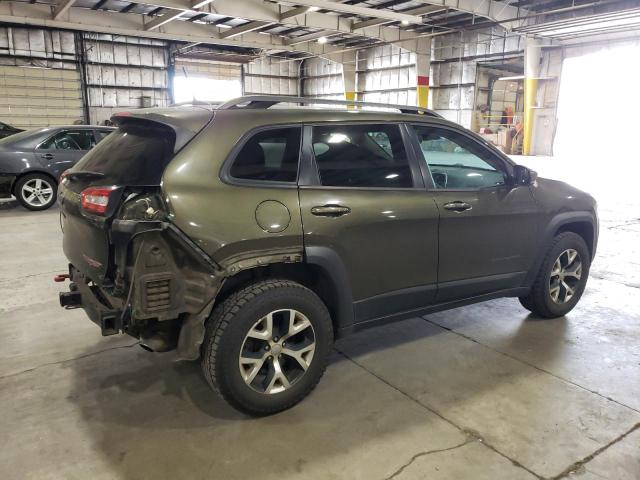 1C4PJMBSXFW790432 - 2015 JEEP CHEROKEE TRAILHAWK GREEN photo 3