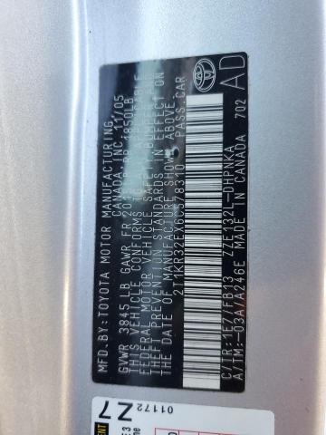 2T1KR32EX6C578310 - 2006 TOYOTA COROLLA MA XR SILVER photo 14