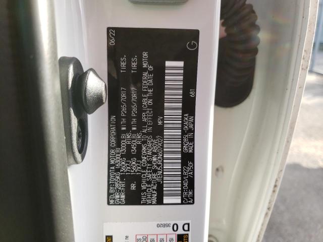 JTENU5JR0N6079027 - 2022 TOYOTA 4RUNNER SR5/SR5 PREMIUM WHITE photo 12