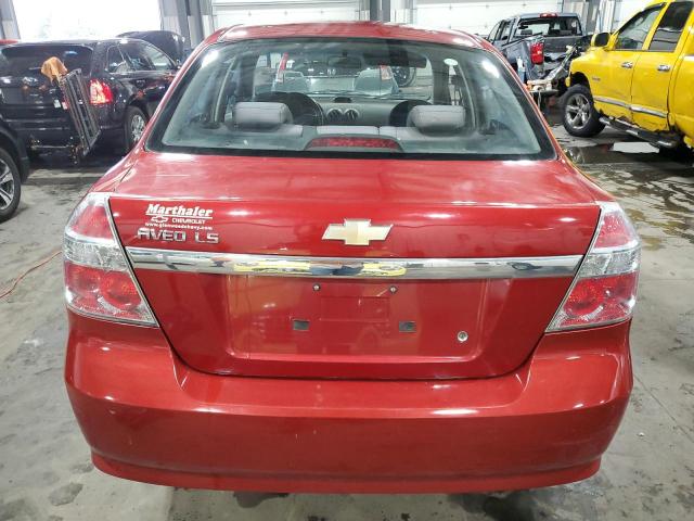 KL1TD56698B271351 - 2008 CHEVROLET AVEO BASE MAROON photo 6