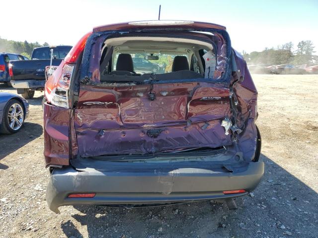 5J6RM4H54CL068219 - 2012 HONDA CR-V EX MAROON photo 6