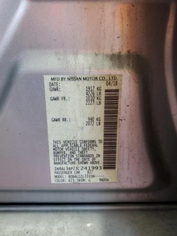 1N4AL3AP2JC241993 - 2018 NISSAN ALTIMA 2.5 Silber Foto 13