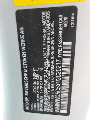 WMWWG5C5XH3C20217 - 2017 MINI COOPER SILVER photo 13