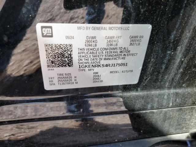 1GKENRKS4RJ175051 - 2024 GMC ACADIA DENALI BLACK photo 13