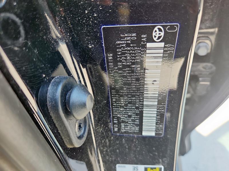 5YFB4MDE8RP197318 - 2024 TOYOTA COROLLA LE BLACK photo 12