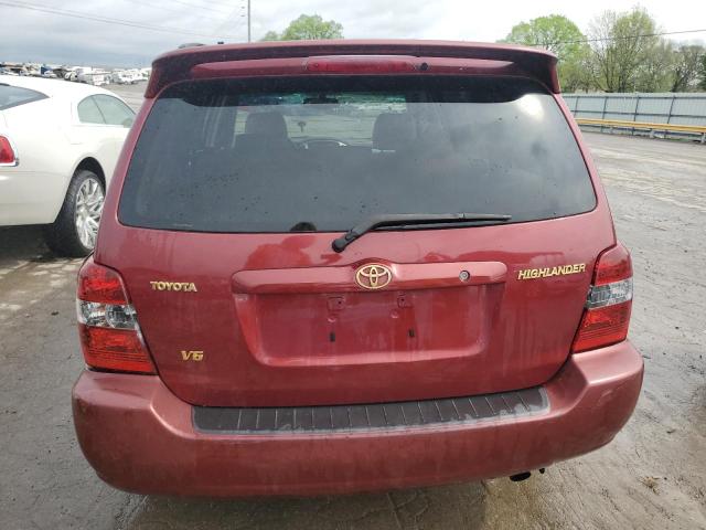 JTEDP21A650082464 - 2005 TOYOTA HIGHLANDER LIMITED RED photo 6