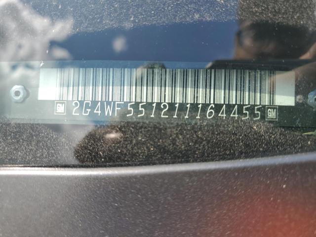 2G4WF551211164455 - 2001 BUICK REGAL GS BLACK photo 12