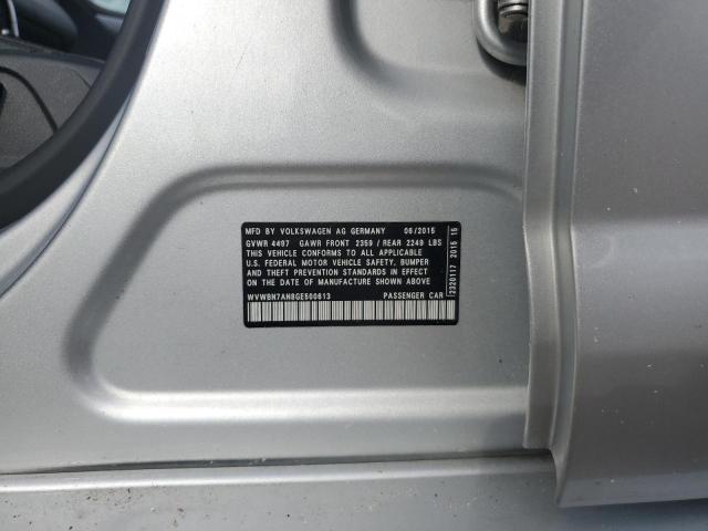 WVWBN7AN8GE500613 - 2016 VOLK CC BASE SILVER photo 12