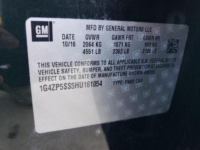 1G4ZP5SS5HU161054 - 2017 BUICK LACROSSE ESSENCE GREEN photo 12