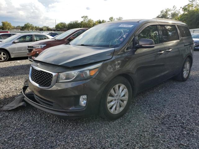 KNDMC5C12F6051418 - 2015 KIA SEDONA EX GRAY photo 1