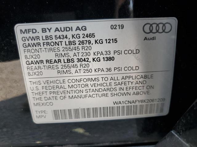 WA1CNAFY6K2061209 - 2019 AUDI Q5 PRESTIGE შავი ფოტო 13